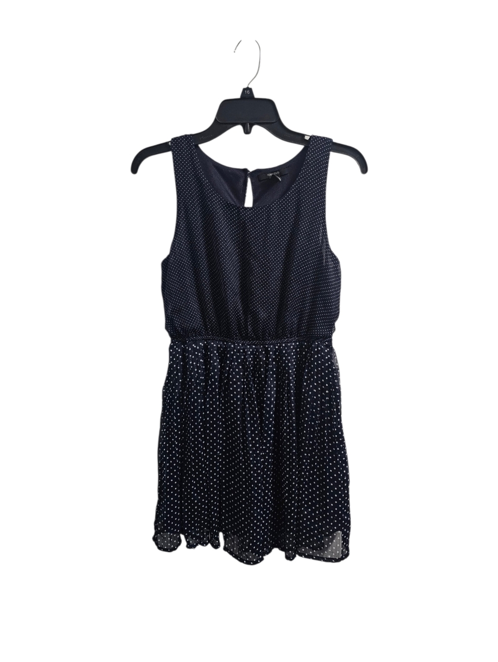Forever 21 Navy Blue Polka Dot Dress Medium